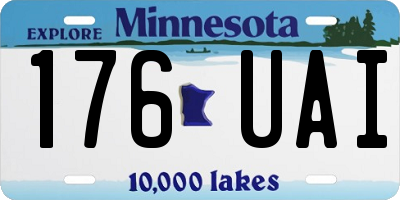 MN license plate 176UAI