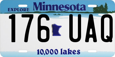 MN license plate 176UAQ
