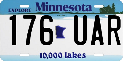 MN license plate 176UAR