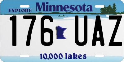 MN license plate 176UAZ