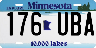 MN license plate 176UBA