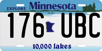 MN license plate 176UBC