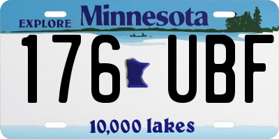 MN license plate 176UBF