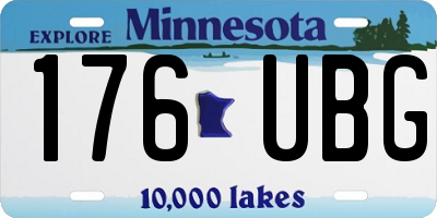 MN license plate 176UBG