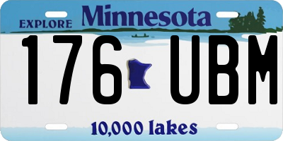 MN license plate 176UBM