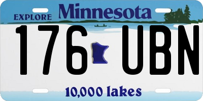 MN license plate 176UBN