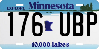 MN license plate 176UBP
