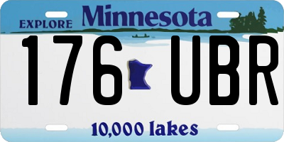 MN license plate 176UBR