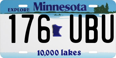 MN license plate 176UBU
