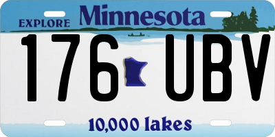 MN license plate 176UBV
