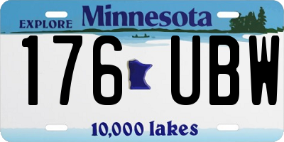 MN license plate 176UBW