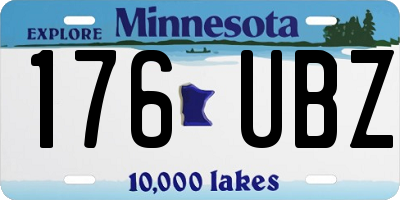 MN license plate 176UBZ