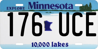 MN license plate 176UCE