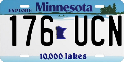 MN license plate 176UCN