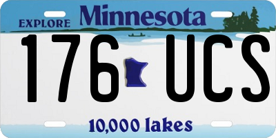 MN license plate 176UCS