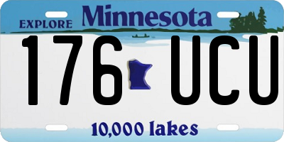 MN license plate 176UCU