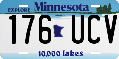 MN license plate 176UCV