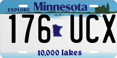 MN license plate 176UCX