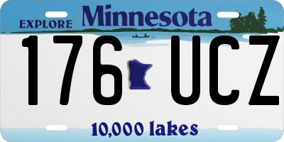MN license plate 176UCZ