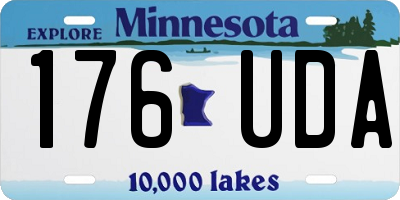 MN license plate 176UDA