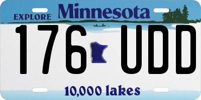 MN license plate 176UDD