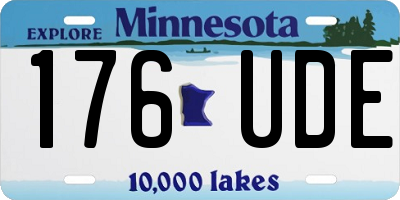 MN license plate 176UDE