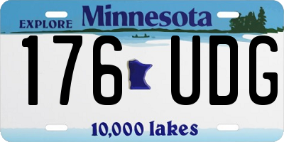 MN license plate 176UDG