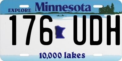 MN license plate 176UDH