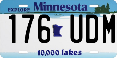 MN license plate 176UDM
