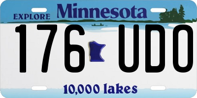 MN license plate 176UDO