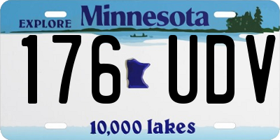 MN license plate 176UDV