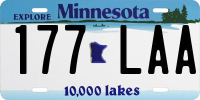 MN license plate 177LAA