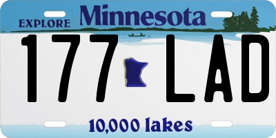 MN license plate 177LAD