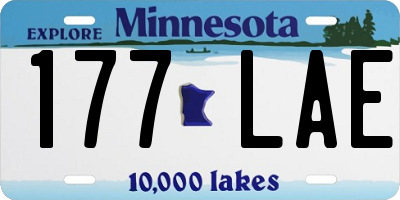 MN license plate 177LAE