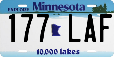 MN license plate 177LAF