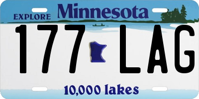 MN license plate 177LAG