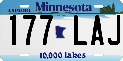 MN license plate 177LAJ