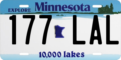 MN license plate 177LAL