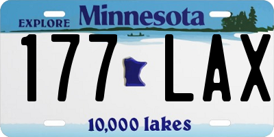 MN license plate 177LAX