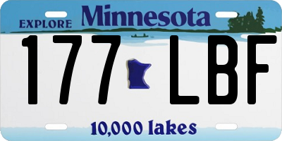 MN license plate 177LBF