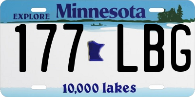 MN license plate 177LBG