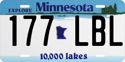 MN license plate 177LBL