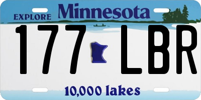 MN license plate 177LBR