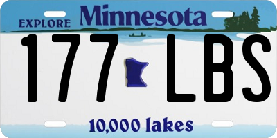 MN license plate 177LBS