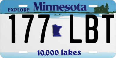 MN license plate 177LBT