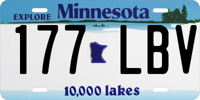 MN license plate 177LBV
