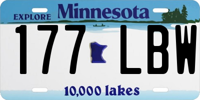 MN license plate 177LBW