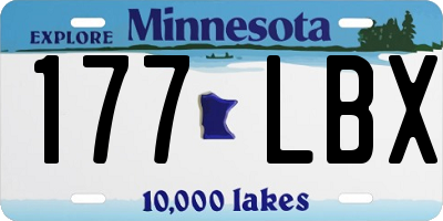 MN license plate 177LBX