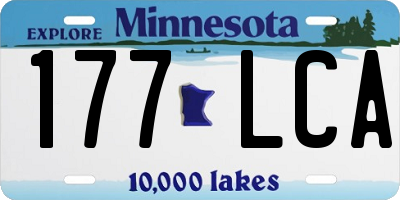 MN license plate 177LCA