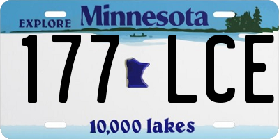 MN license plate 177LCE